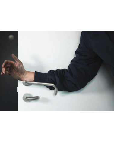 Puxadores de Porta PMR de Alta Gama em Inox Italiano cor Preto - modelo NoHand - puxador design