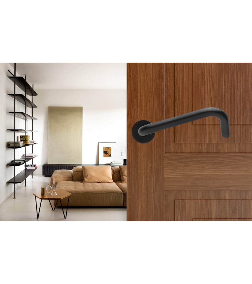 Puxadores de Porta PMR de Alta Gama em Inox Italiano cor Preto - modelo NoHand - puxador design