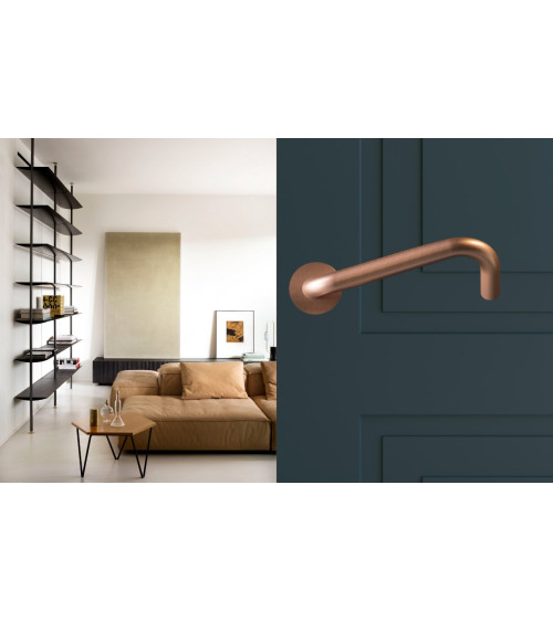 Puxadores de Porta PMR em Inox, modelo NoHand com Acabamento Cobre - Made in Italy - puxador design
