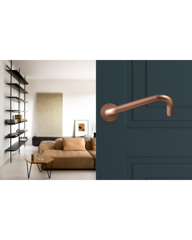 Puxadores de Porta PMR em Inox, modelo NoHand com Acabamento Cobre - Made in Italy - puxador design