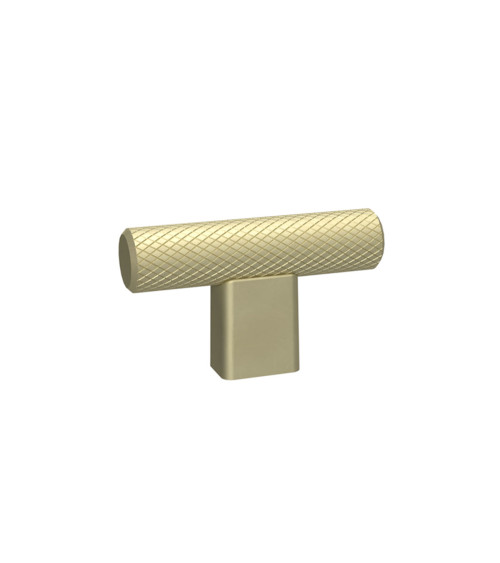 Botão de móvel dourado mate MONDO em T puxador design