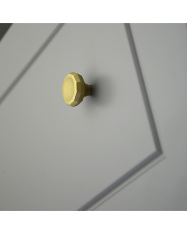 Puxador de móvel ouro mate CAMPANA design fixado num móvel