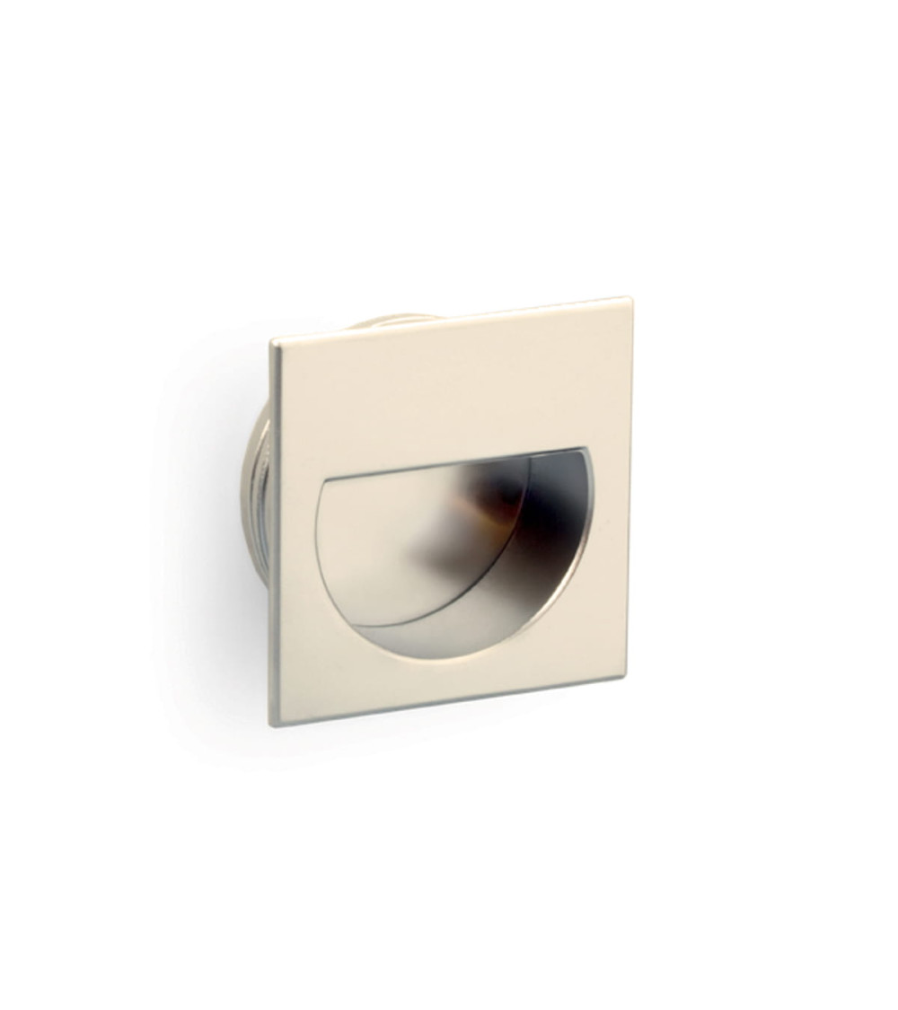 Botão de móvel níquel acetinado QUADRUM puxador design
