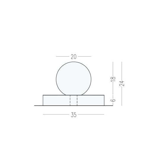 Botão de móvel em latão MONA S puxador design
