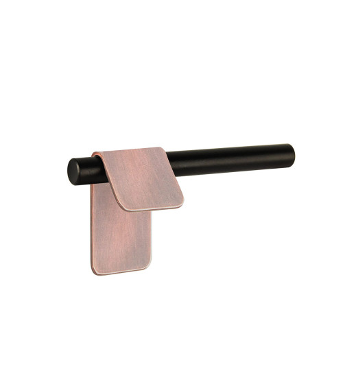 Puxador de móvel cobre envelhecido/preto mate TORN-3 puxador design