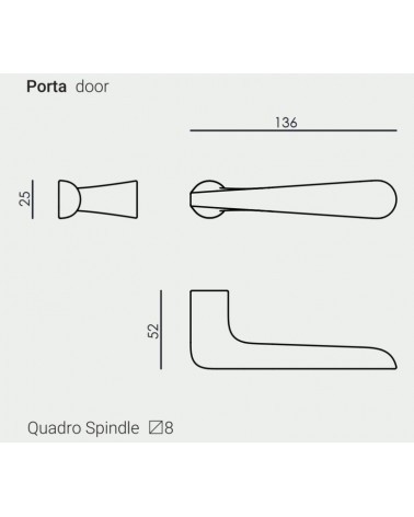 Puxador de porta VERUM Pepe, para portas invisíveis - puxador design