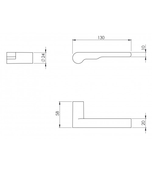 Puxador de porta VERUM Wind, design de alta gama - puxador design