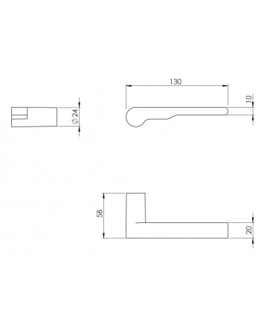 Puxador de porta VERUM Wind, design de alta gama - puxador design