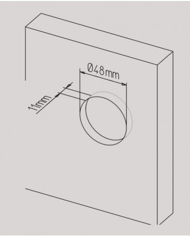 Puxador para porta de correr chique MANDELLI 1118TN/S com dimensões