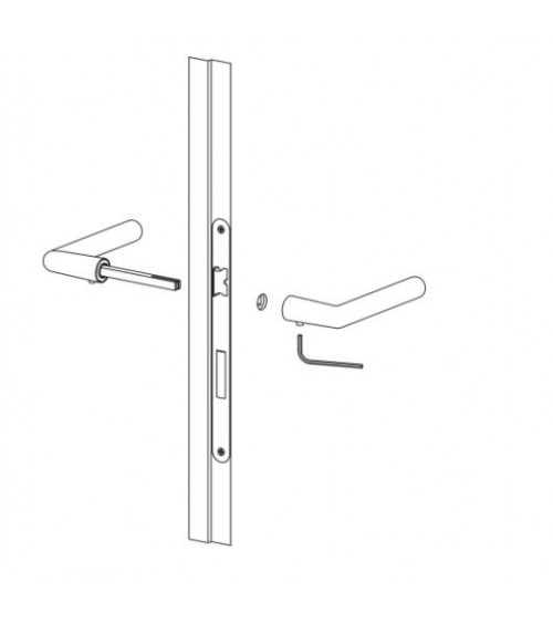 Puxador de porta VERUM Lieve, design ultra fino - puxador de design