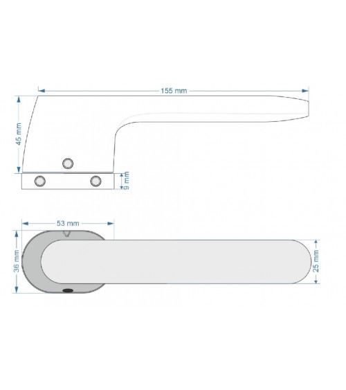 Puxador de porta futurista VS MAGIC oval - ferragens design