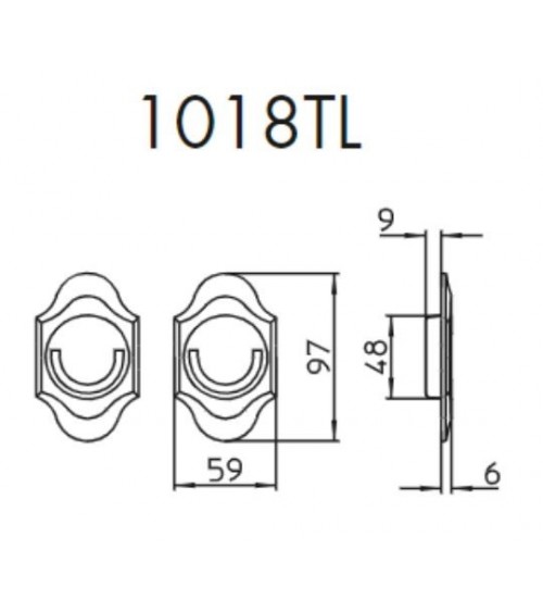 Maçaneta para porta deslizante elegante MANDELLI 1018TL ferragem design