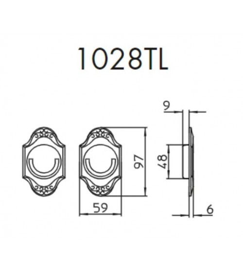 Maçaneta para porta de correr minimalista MANDELLI 1028TL ferragens design