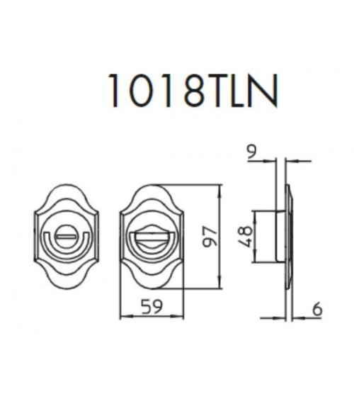 Maçaneta para porta deslizante sóbria MANDELLI 1018TLN ferragem design