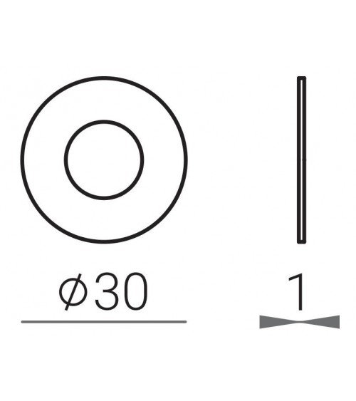 Anel de 30 mm para puxadores de porta VERUM - puxador design