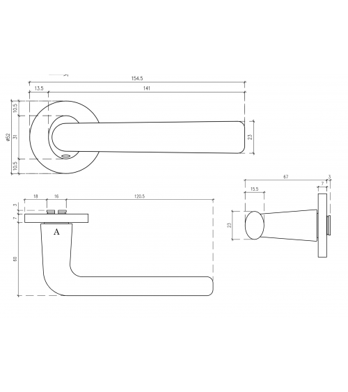 Puxador de porta Moderno TULIPA design