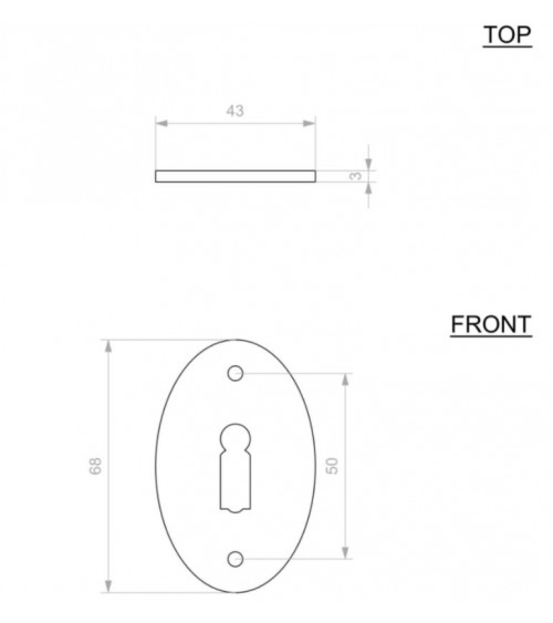 Roseta de porta CDF chave L-1508 - ferragens decorativas