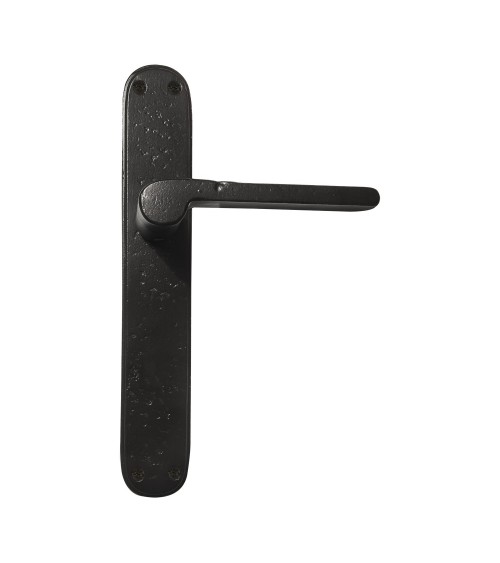 Puxador de porta preto em placa em bronze 1928 - ferragens design