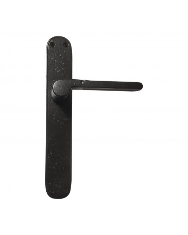 Puxador de porta preto em placa em bronze 1928 - ferragens design