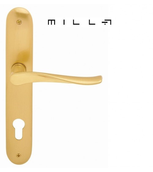 Puxador de porta em placa longitudinal Mandelli Spin ferragens design
