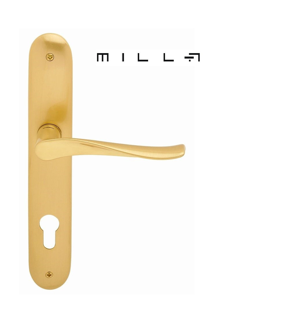 Puxador de porta em placa longitudinal Mandelli Spin ferragens design