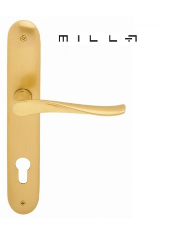 Puxador de porta em placa longitudinal Mandelli Spin ferragens design