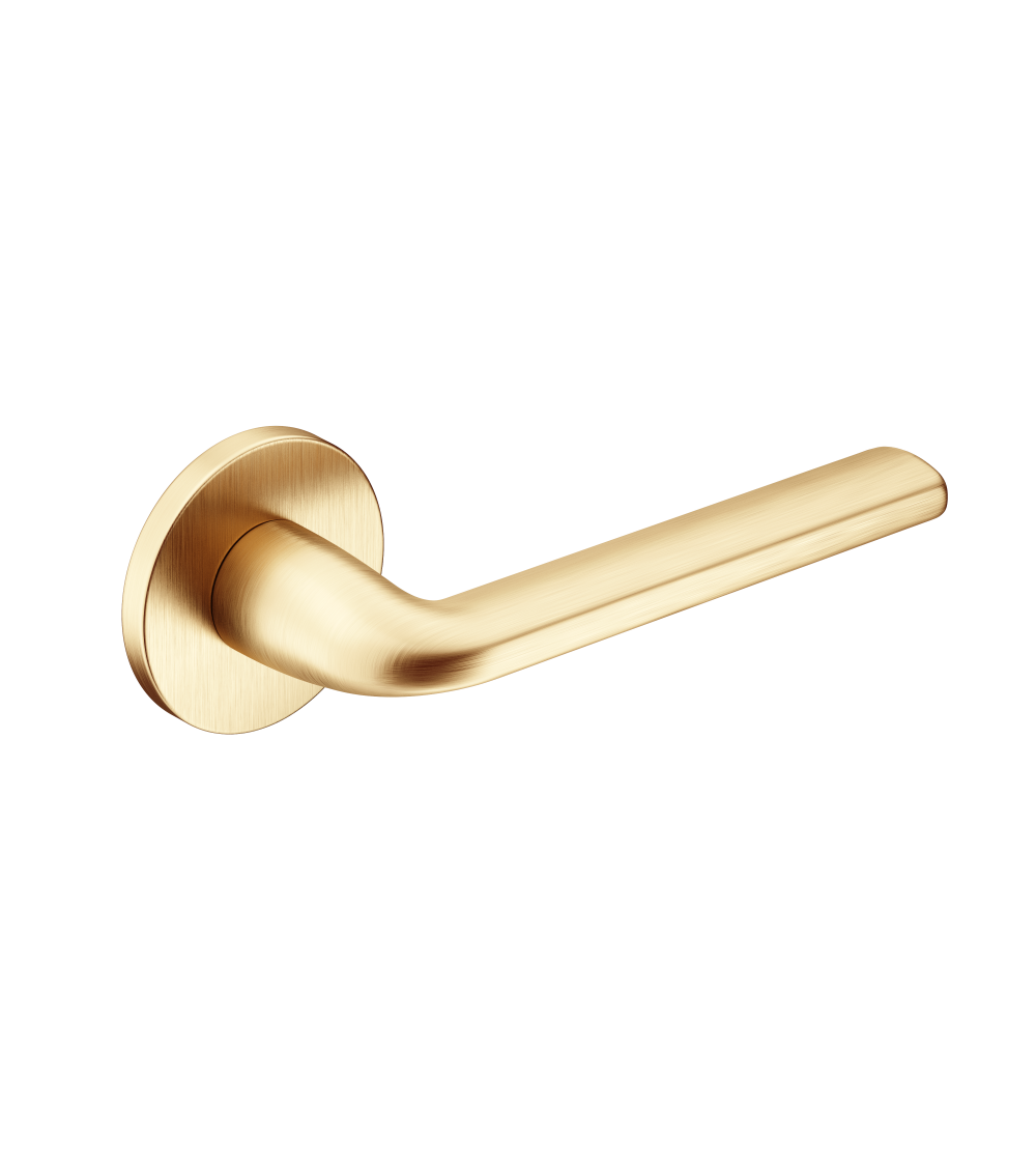 Puxador de porta ouro mate Scandi slim ferragens design