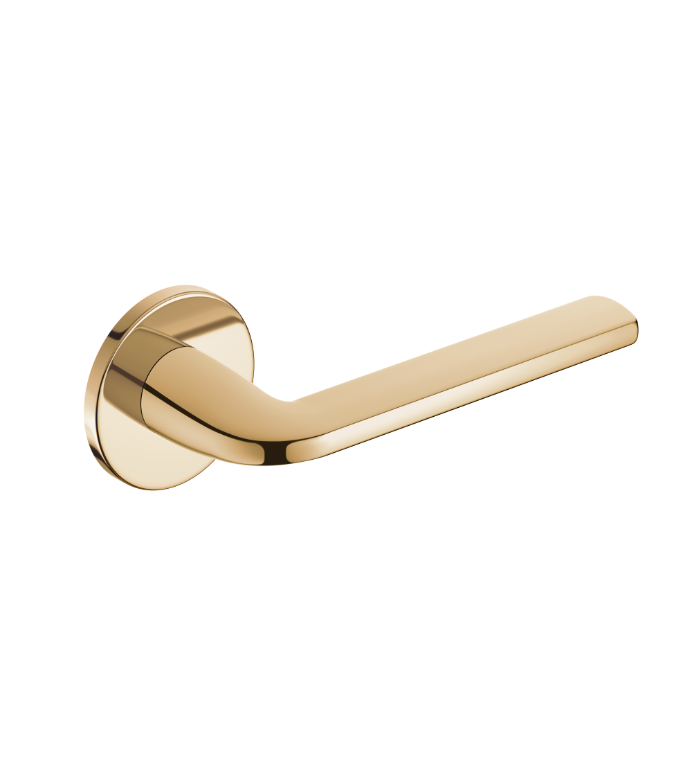 Puxador de porta ouro polido Scandi slim ferragens design