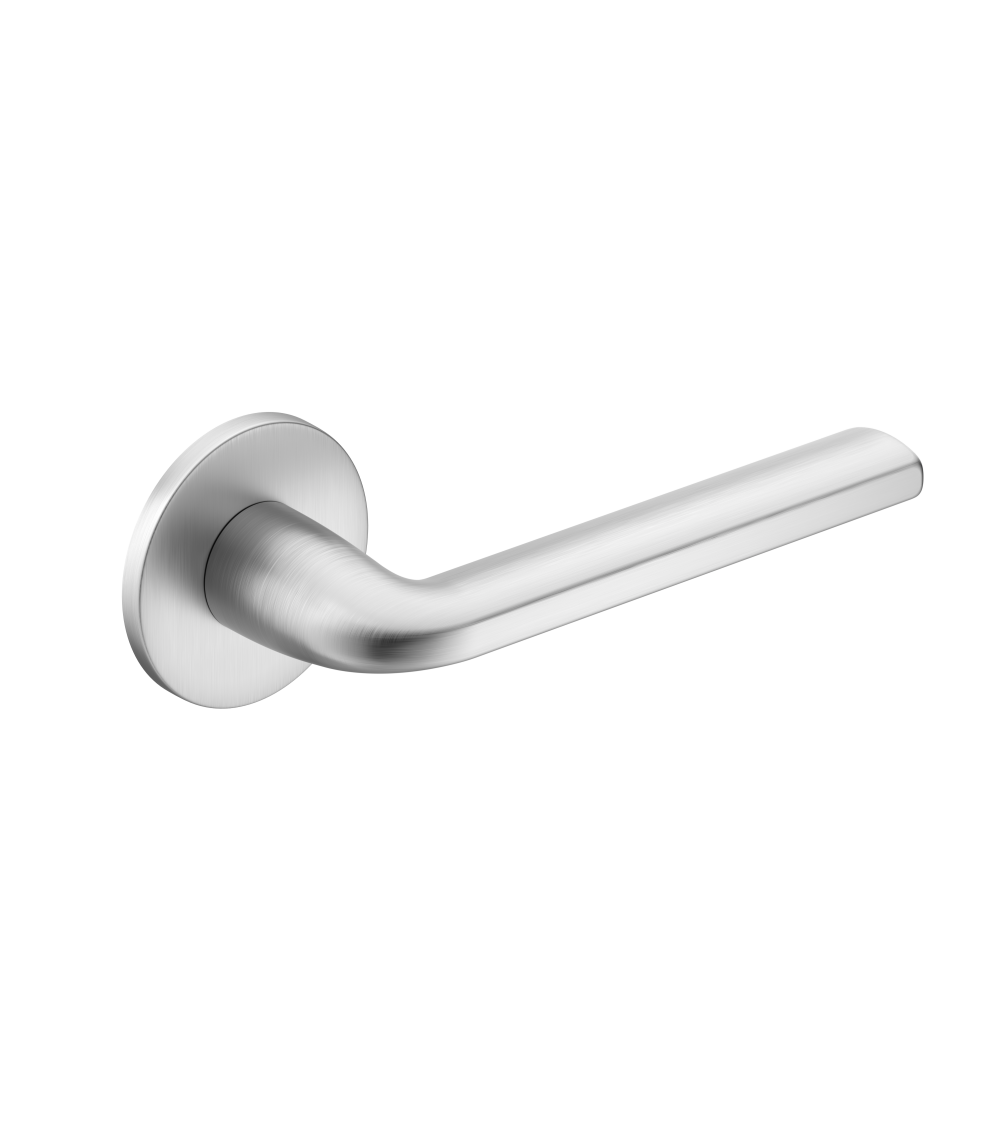 Puxador de porta cromado acetinado Scandi slim ferragens design