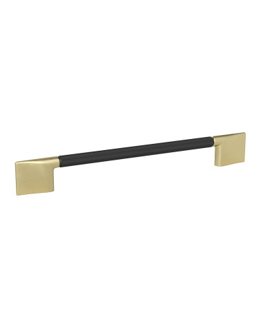 Puxador de móvel anodizado preto/dourado mate REMO texturado puxador design