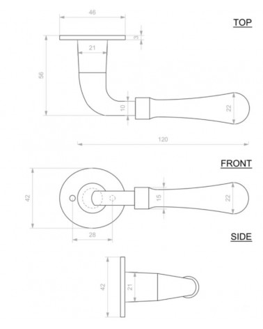 Puxador de porta ferrugem em ferro 1200 - puxador design