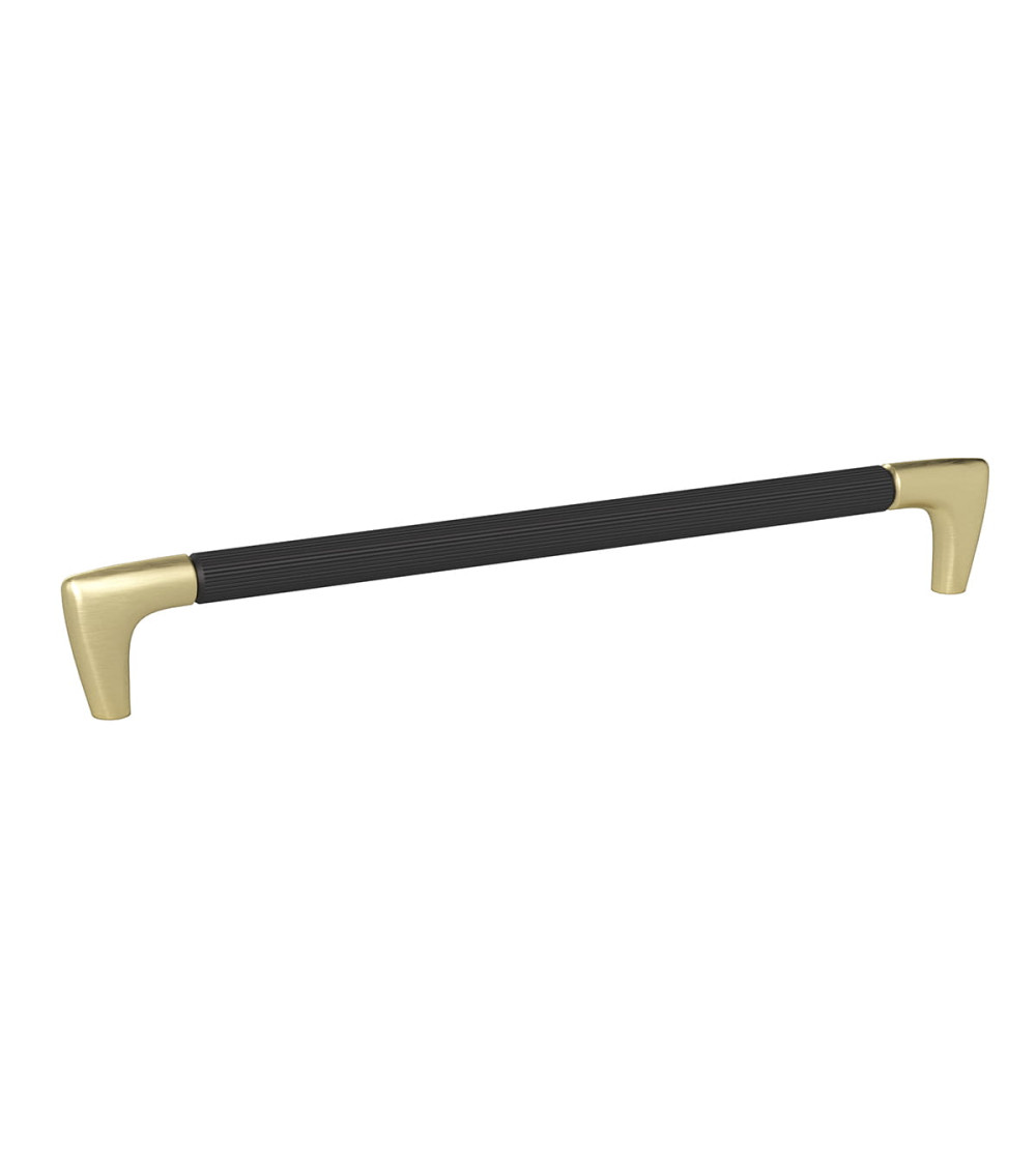 Puxador de móvel anodizado preto/dourado mate ALAMBRE estriado puxador design