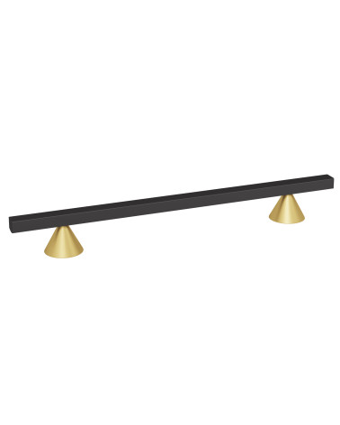 Puxador de móvel CERT anodizado em ouro/preto mate design