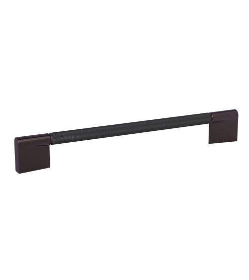 Puxador de móvel anodizado preto/titânio TIARA estriado design