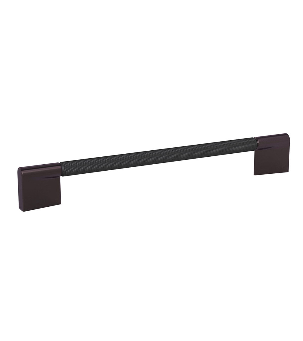 Puxador de móvel anodizado preto/titânio TIARA estriado design