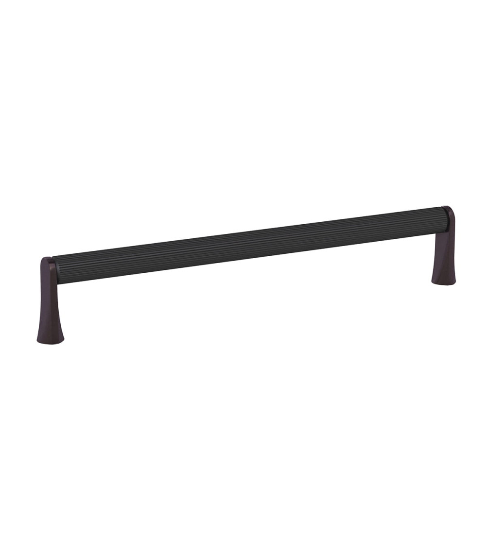 Puxador de móvel anodizado preto/titânio NATALE estriado design