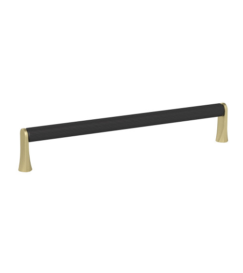Puxador de móvel anodizado preto/ouro mate NATALE estriado design