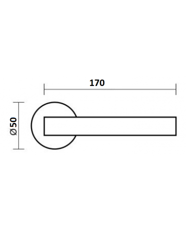 Puxador de porta JUMELLE com dimensões