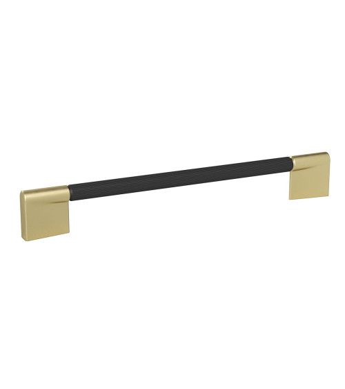 Puxador de móvel anodizado preto/ouro mate TIARA texturado design