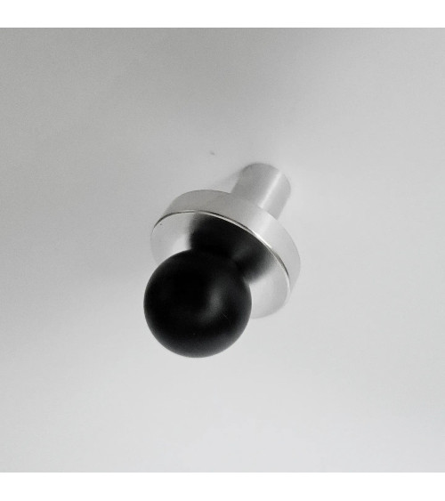 Botão de móvel preto/cromado polido POLA puxador design