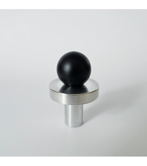 Botão de móvel preto/cromado polido POLA puxador design