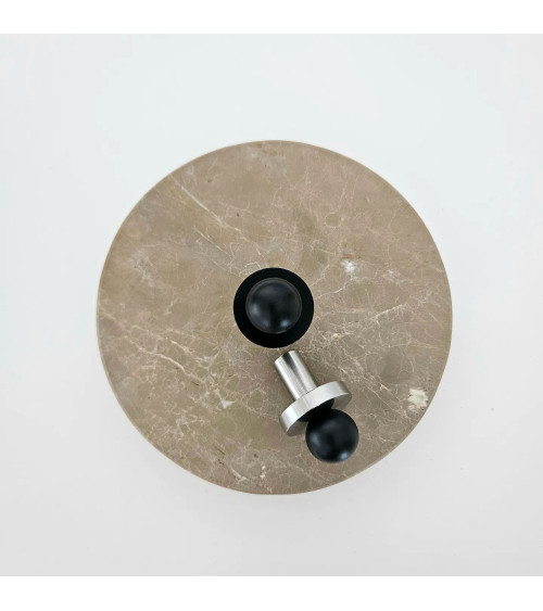Botão de móvel preto/cromado polido POLA puxador design