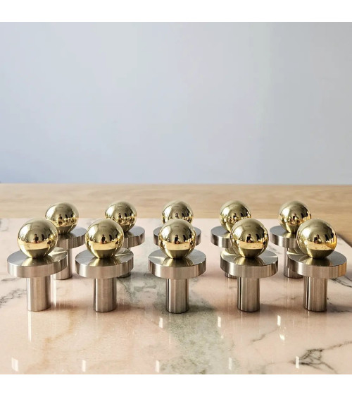 Botão de móvel dourado polido/cromado polido POLA puxador design