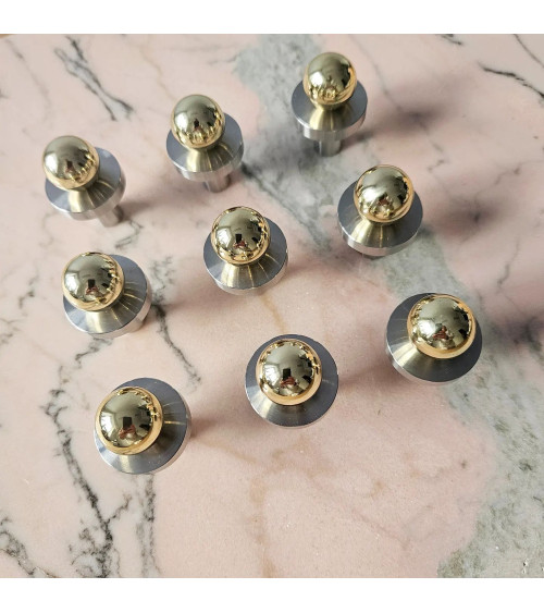 Botão de móvel dourado polido/cromado polido POLA puxador design