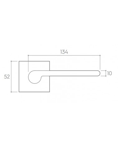 Puxador de porta Pandora com dimensões