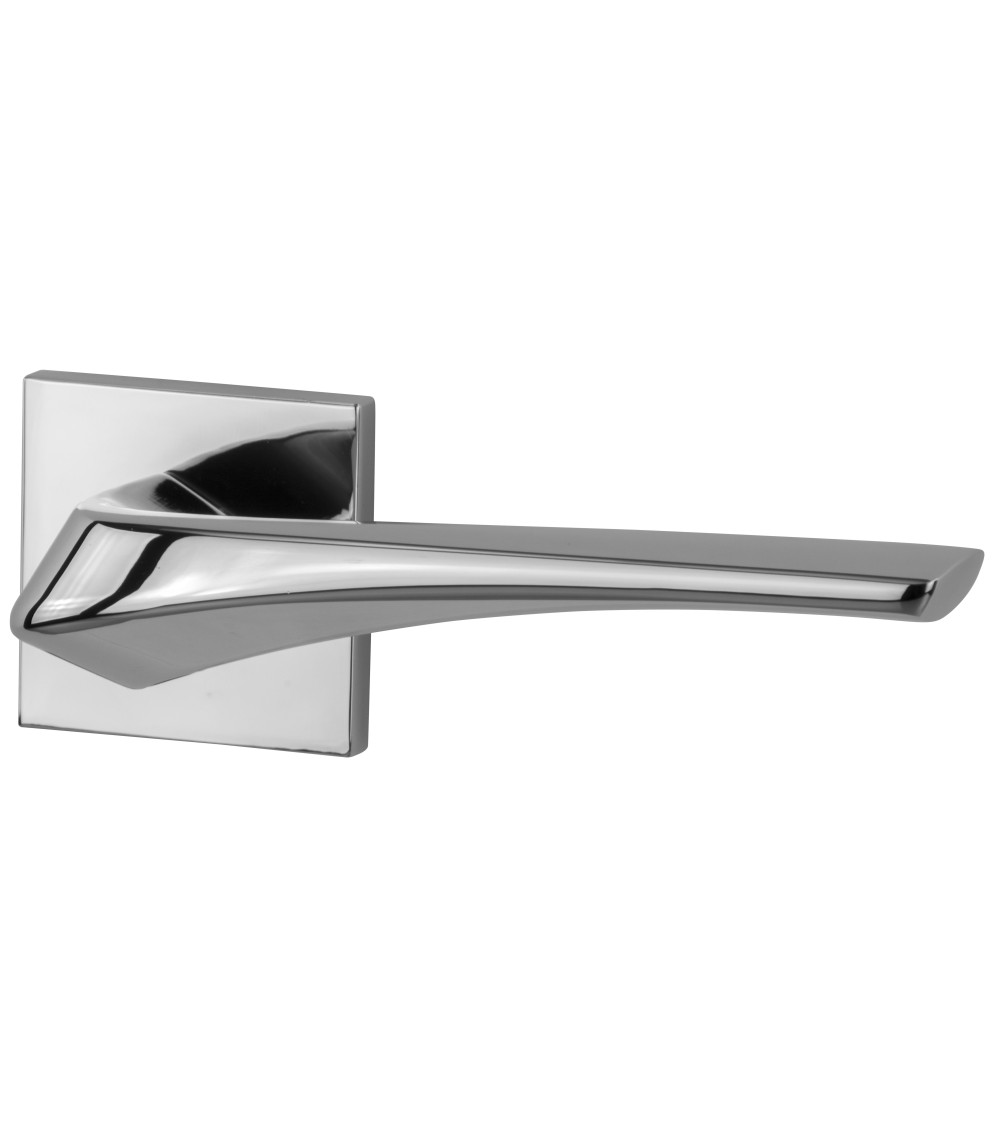 Puxador de porta cromo polido Heavy ferragens design