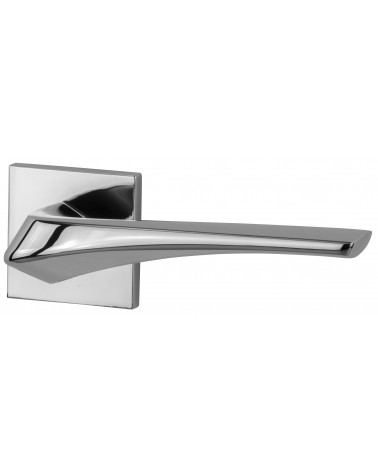 Puxador de porta cromo polido Heavy ferragens design