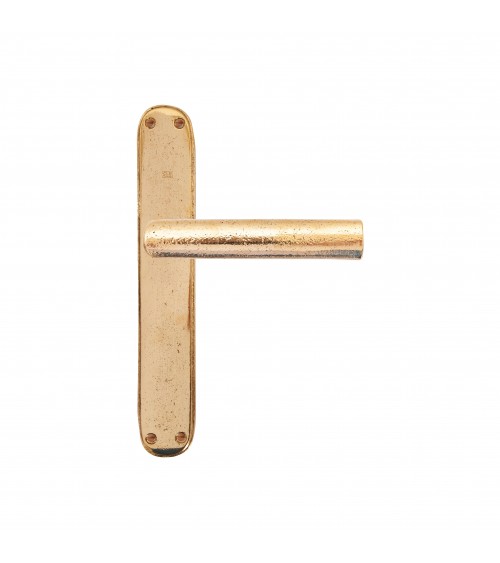 Puxador dourado polido em placa de limpeza clássica P1930/P40 - puxador design