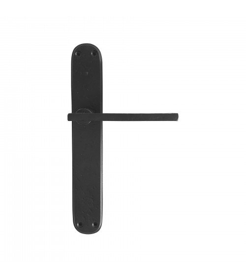 Puxador de porta preto em placa de bronze P2017 - ferragens decorativas design