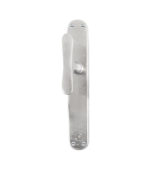 Puxador de porta cromo escovado em placa longitudinal original PHTT 40 - puxador design